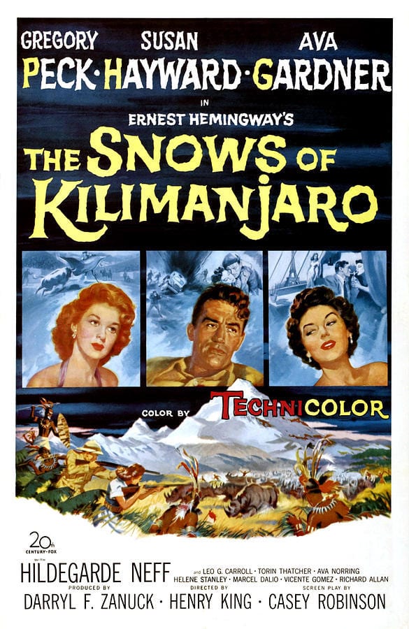 Poster for the movie "The Snows of Kilimanjaro"