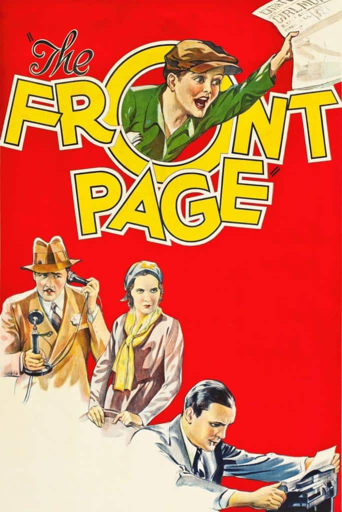 Poster for the movie "The Front Page"