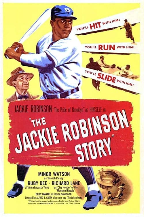 Poster for the movie "The Jackie Robinson Story"
